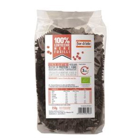 Fusilli Di Lenticchie Nere Bio