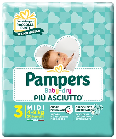 PAMPERS BABY DRY DOWN MIDI20PZ
